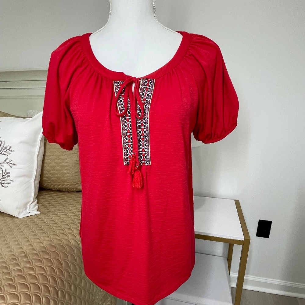 I.N.Studio Peasant Top Size Small